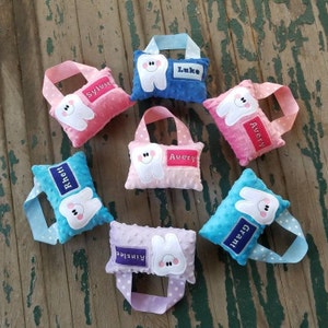 Plush Tooth Fairy Pillow , Tooth Pocket , Tooth Fairy Door Hanger, Plush Stuffed Tooth Pocket , Personalized Tooth Pillow