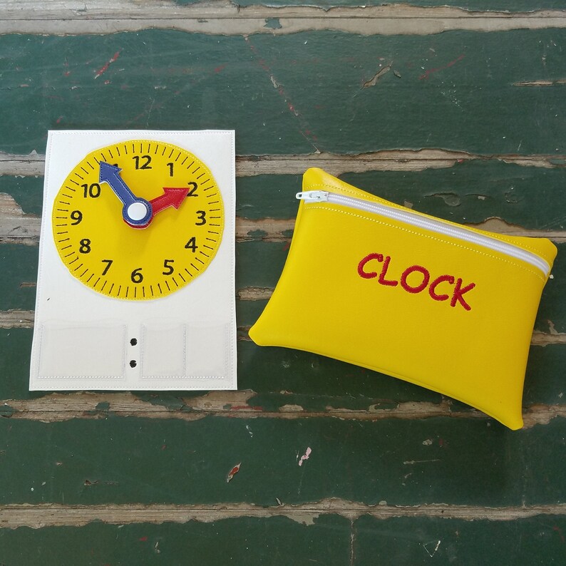 Clock Play Set Marine Vinyl Play Set Educational Fun Etsy