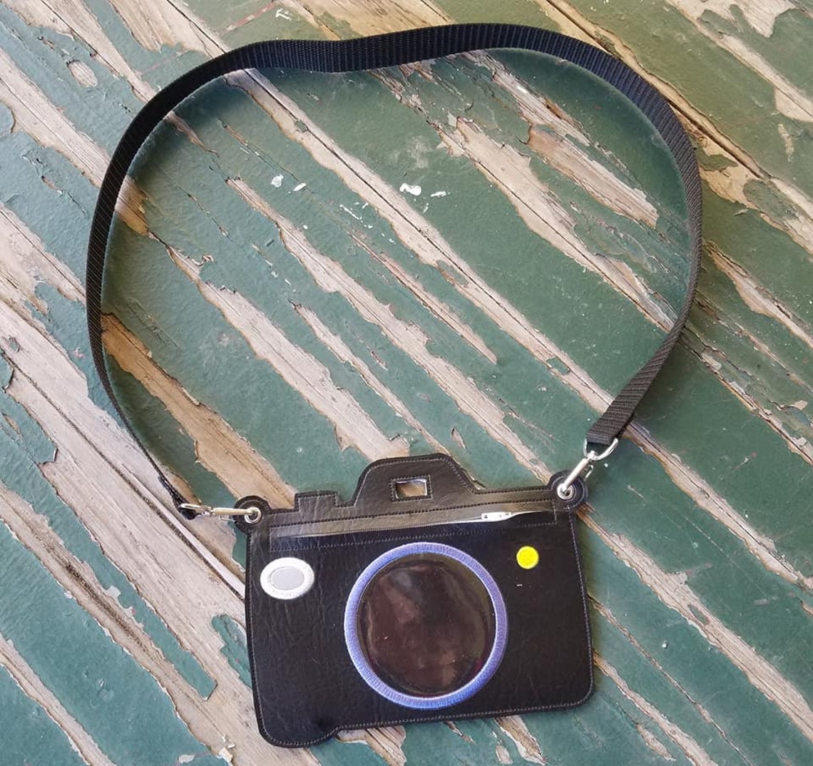 Vinyl Camera Shaped Purse Vinyl Bag Vinyl Zipper Bag Etsy