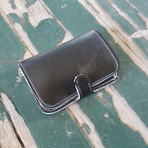 Wallet or Card Holder , Vinyl Snap Wallet , Wallet , Credit Card Holder , Vinyl Business Card Holder with Snap Tab