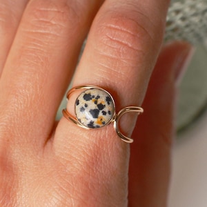 Dalmatian Jasper, Lasso Ring