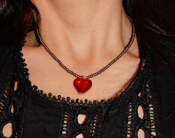 Cocoa Heart Necklace