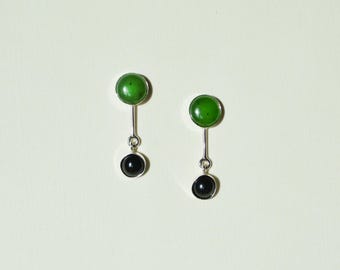 Jade Onyx Dangles