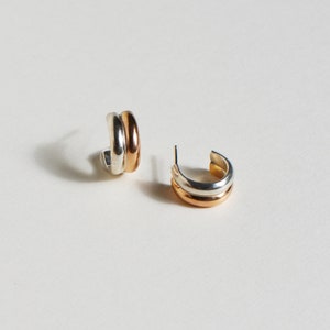 Mixed Metal Hoops