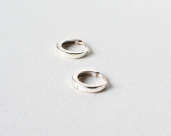 Silver Huggie Hoops