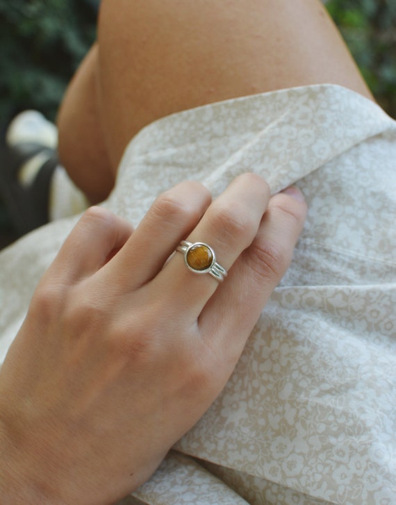 Tigers eye ring womens best sale