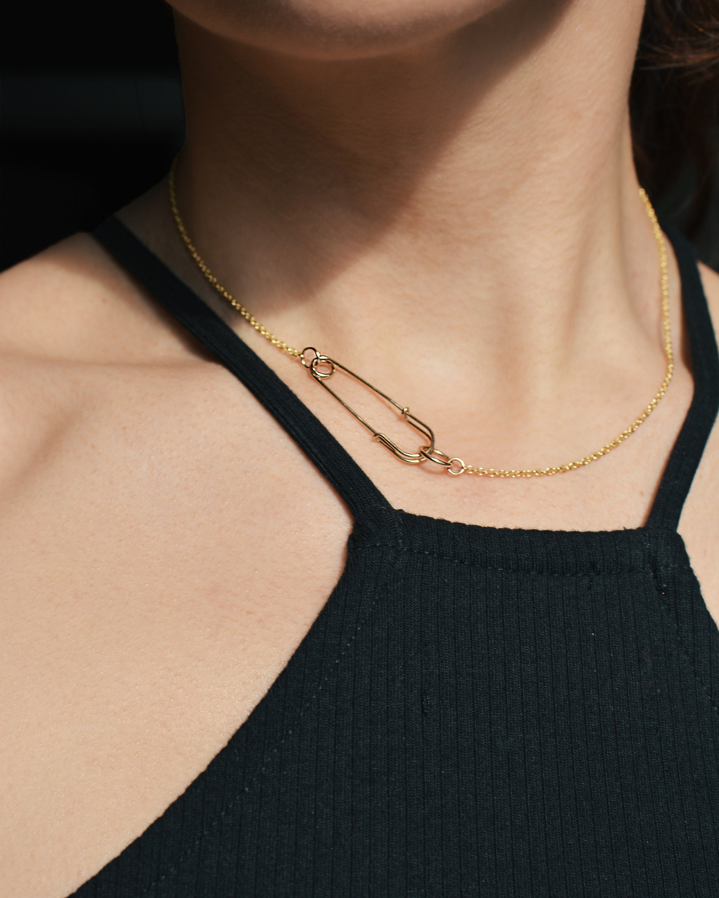 Safety Pin Necklace - Etsy Safety Pin Necklace - Etsy