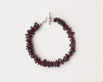 Garnet Chip Bracelet
