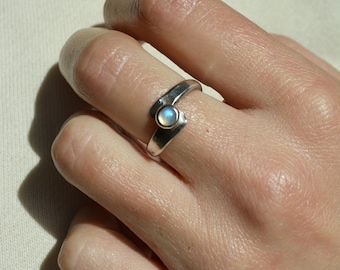 Silver Moonstone Ring