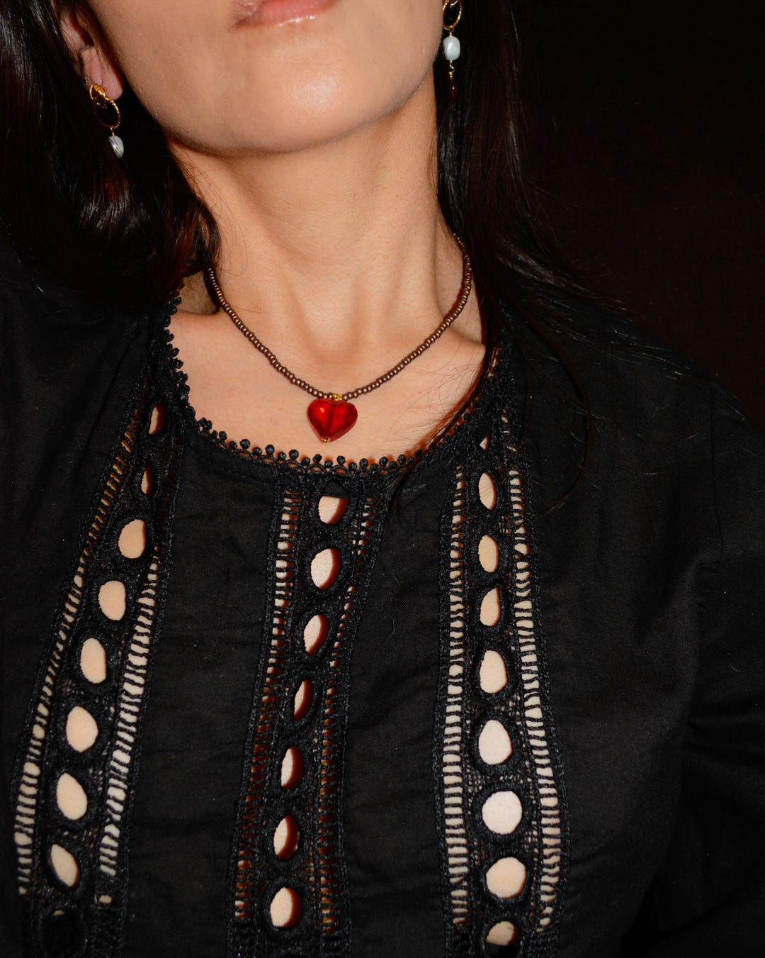Cocoa Heart Necklace - Etsy