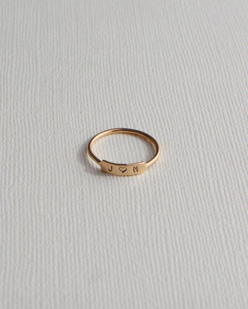 Yellow Gold, Sterling Silver, or Rose Gold ID Ring 