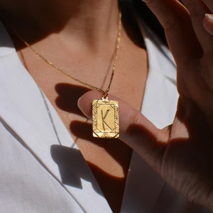 Initial Portrait Necklace