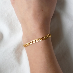 Gold Anchor Chain Bracelet / Anchor Chain / Gold Bracelet