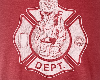 T-Shirt, Fire Cat