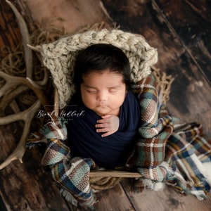 NEWBORN LAYER, Plaid Newborn Layer, Plaid Layer, Plaid Newborn Props, Fringe Newborn Layer, Photography Props, Newborn Props, Photo Props