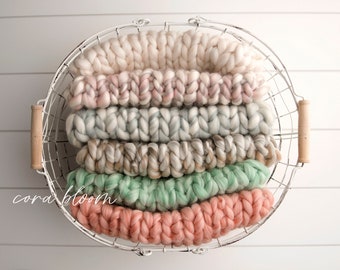 Newborn Layer, Wool Braid Layer, Wool Layer, Basket Stuffer, Layer, Photography Backdrop, Newborn Props, Photography Props, Photo Props