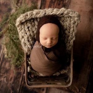 CHARLY KNIT WRAP, Stretch Knit Wrap, Newborn Knit Wrap, Newborn Swaddle, Newborn Wrap, Photography Prop, Newborn Prop, Photo Prop