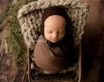 CHARLY KNIT WRAP, Stretch Knit Wrap, Newborn Knit Wrap, Newborn Swaddle, Newborn Wrap, Photography Prop, Newborn Prop, Photo Prop
