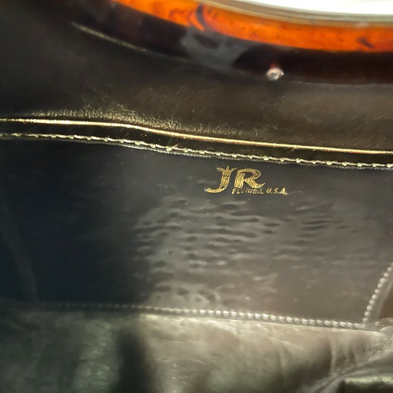 Sac à Main Vintage JR Florida En Cuir Marron - Années 50 - Fabriqué Aux USA - Occasion