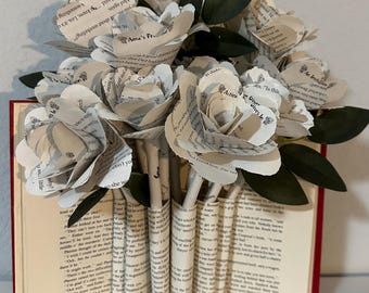 Book page roses