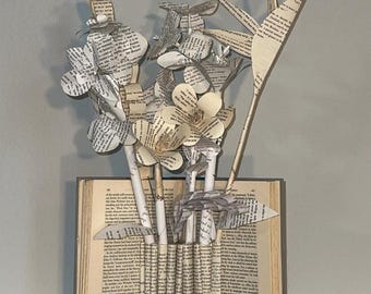 Tropical book bouquet