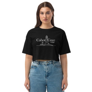 Cabot Cove Murder She Wrote Jessica Fletcher CROP TOP Loose drop shoulder