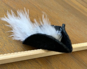Mini colonial hat, custom, felt, doll hat, barbie, miniature