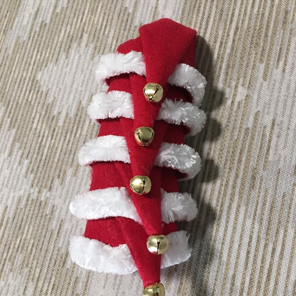 Mini, Santa hats, Miniature hat, Gift, Bottle cap, Wine bottle topper, Doll hat, Christmas, Christmas decoration