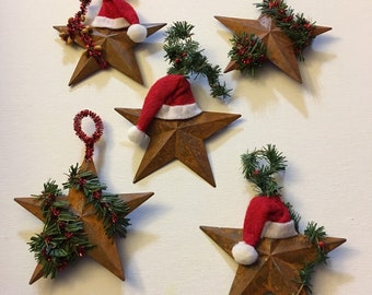 Rustic star ornaments