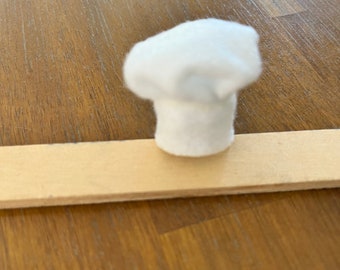 Super mini chef hat, custom, felt, doll hat, barbie, miniature, tiny, small