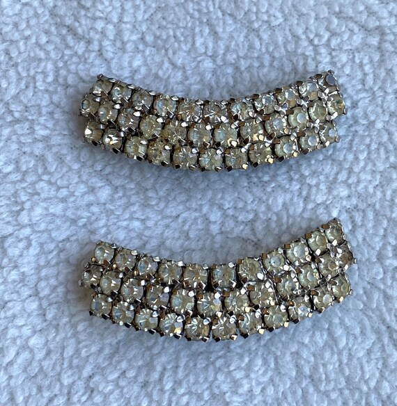 Vintage MUSI Rhinestone Shoe Clips - image 4