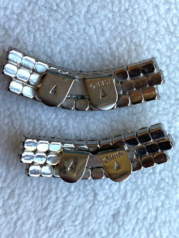 Vintage MUSI Rhinestone Shoe Clips - image 2