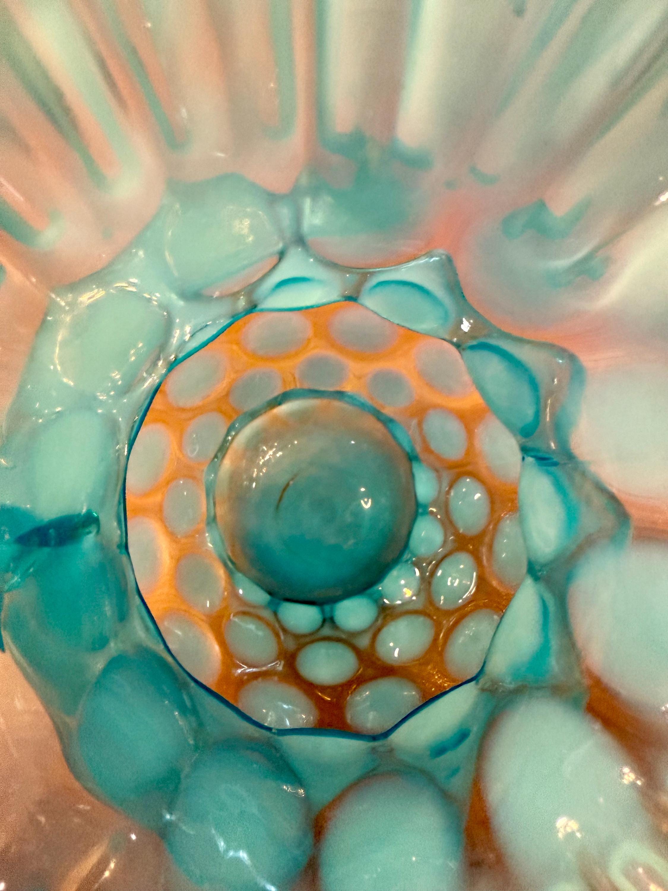Large Fenton Art Glass Blue Opalescent Coin Dot Pitcher - Etsy
