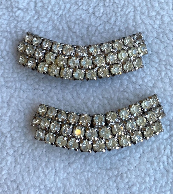 Vintage MUSI Rhinestone Shoe Clips - image 1