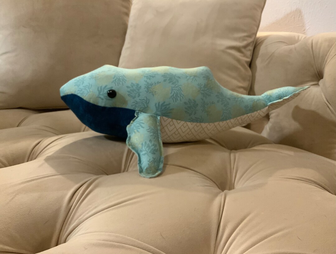 Handmade Blue Mango Stuffed Toy - Whale Puppet main image 1