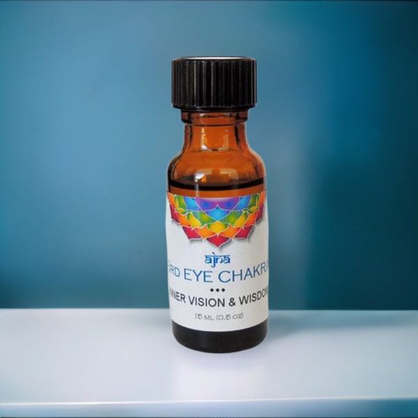 Third Eye Chakra Oil - Lavender and Rosemary Scent - Energy Healing - Meditation - Aromatherapy