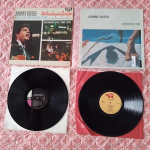 Vintage 2 Johnny Rivers lp's / Whiskey a Go Go 1964 / Borrowed Time 1980 / Original Sleeve / Will come in a Protective Sleeve / Play Tested!