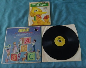 2 Vintage Child Learning Tools/Happy Time Records/Alphabet and Counting Songs 1963/The Sesame St. Library Vol 1 /w/Hanson Muppets/ RARE FIND