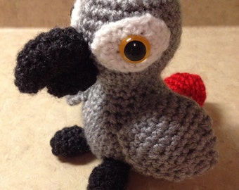 African Grey Parrot - Amigurumi Crochet PATTERN ONLY (PDF)