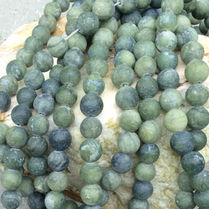 Genuine 8mm Connemara marble beads Irish National Gemstone. Jewelry craft making. Natural green stone Ireland. Irish marble