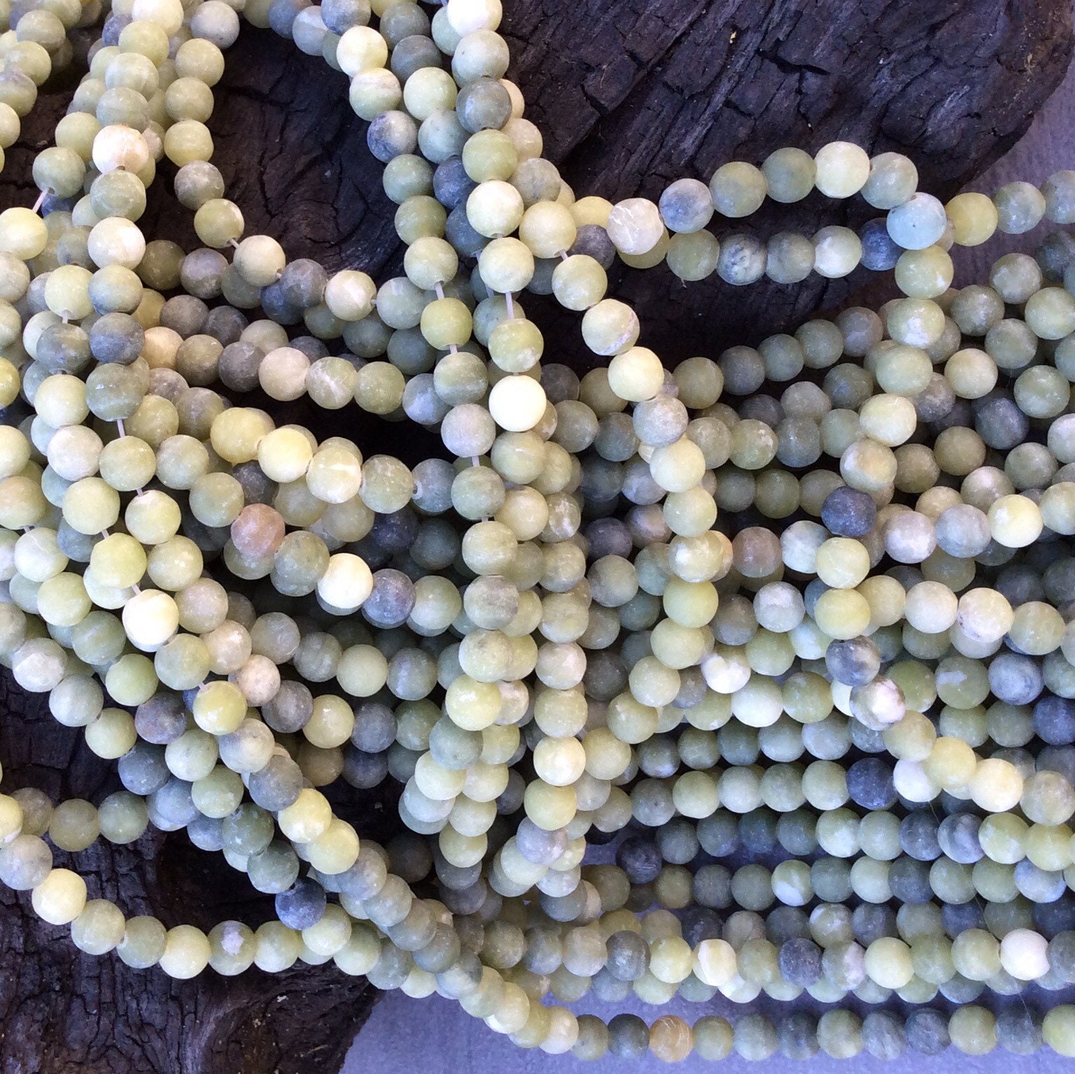 6mm Connemara marble matte beads Irish National Gemstone. 1 | Etsy