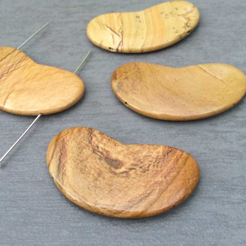 Natural gemstone Irish supplier Statement bead Focal beads Designer jewelry beads Picture jasper Landscape jasper designer jewelry beads