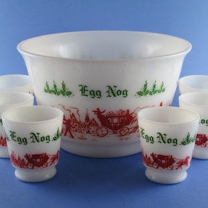 Egg Nog Bowl and Cups