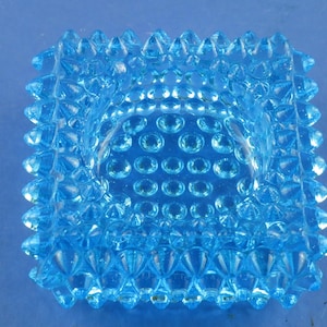 Fenton Blue Hobnail Salt Cellar
