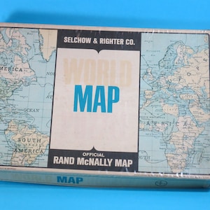 Rompecabezas de mapa del mundo antiguo de Rand McNally