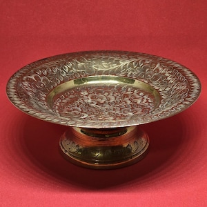 Pedestal Brass Bowl/Tray