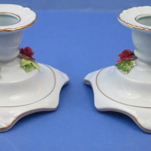 Royal Adderley Floral Bone China Candle Holders