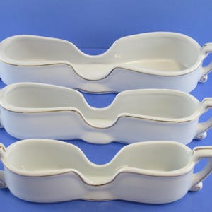 3 White Buffet Utensil Holders