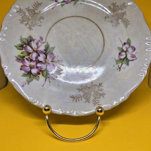 Hand Crafted Purple Floral Plate