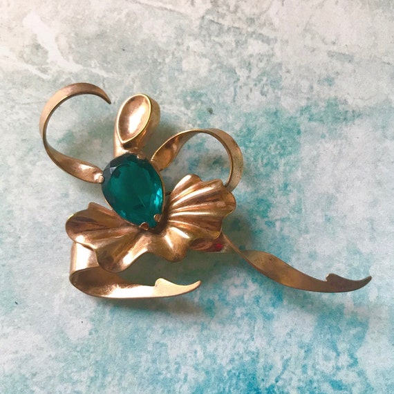 Vintage Gold Tone Boucher Ballerina Brooch, Bouch… - image 1